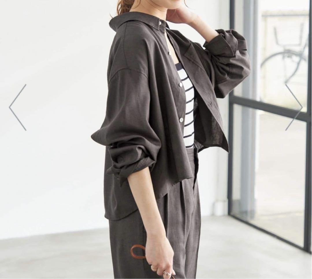 新品タグ付き】Spick & Span リネンミックスショートシャツ