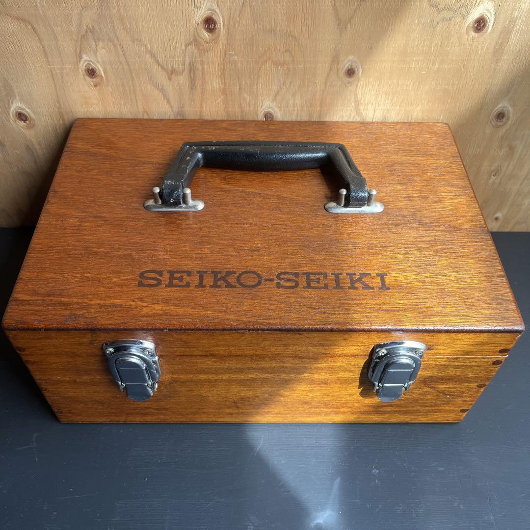 【希少】SEIKO ビンテージ 木箱 SEIKO-SEIKI 道具箱 希少】SEIKO ビンテージ 木箱 SEIKO-SEIKI 道具箱