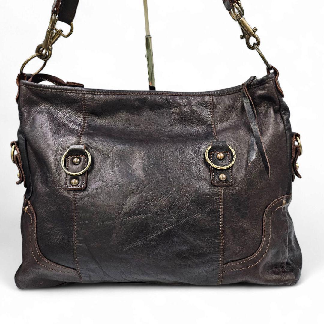 大人女性の 良品 ラシット トート&ショルダーバッグ2way A4可レザー バッグ