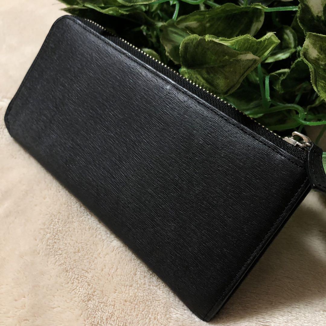 ★一本満足★美品✨　ポーター　カレント　長財布　レザー　ブラック　L字
