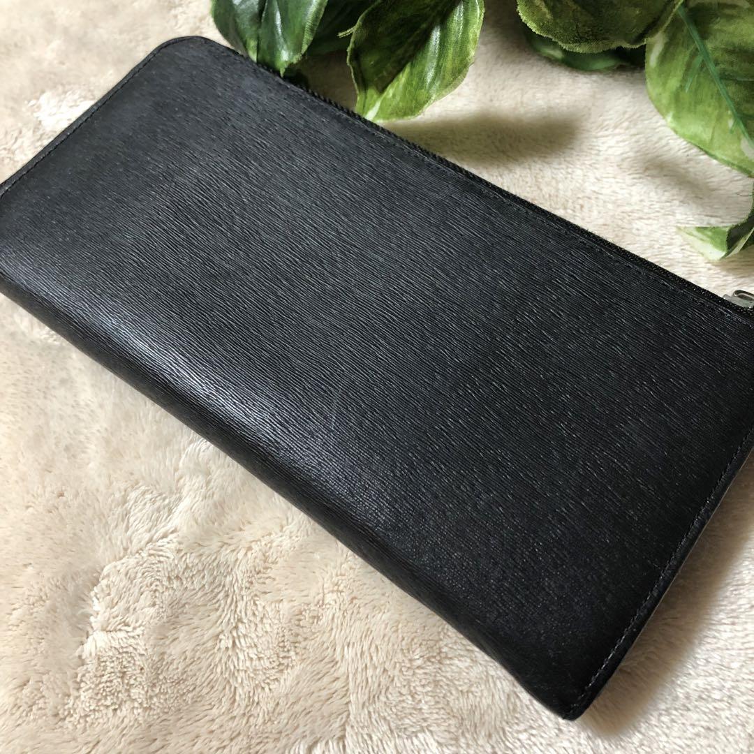 ★一本満足★美品✨　ポーター　カレント　長財布　レザー　ブラック　L字