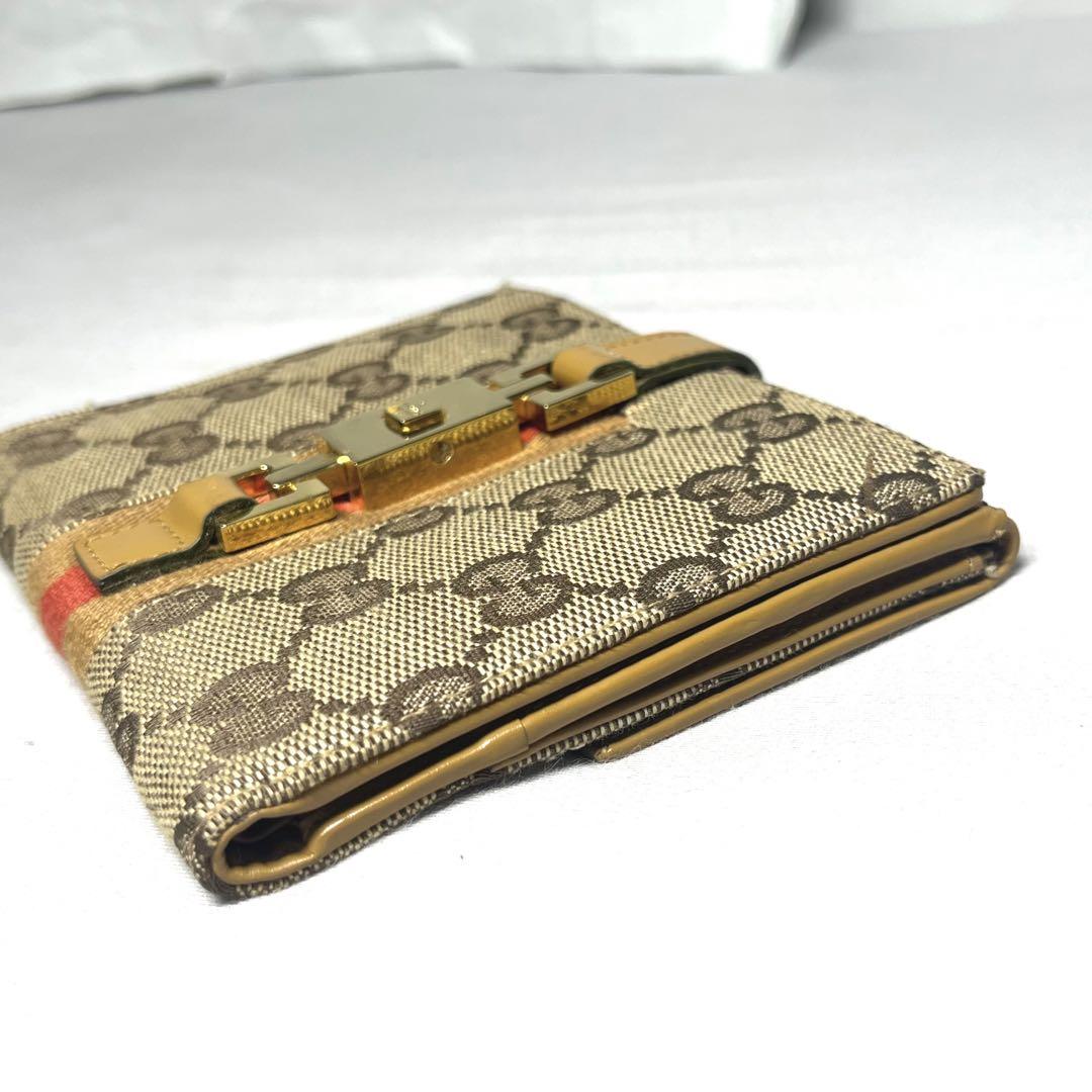 GUCCI グッチ 二つ折り財布 ジャッキー Wホック gg