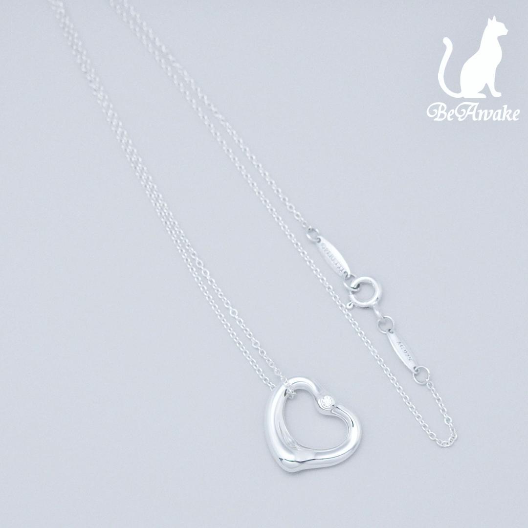 【新品仕上げ済】ティファニー 2P ダイヤモンド オープンハート ペンダント 【新品仕上げ済】ティファニー 2P ダイヤモンド オープンハート ペンダント