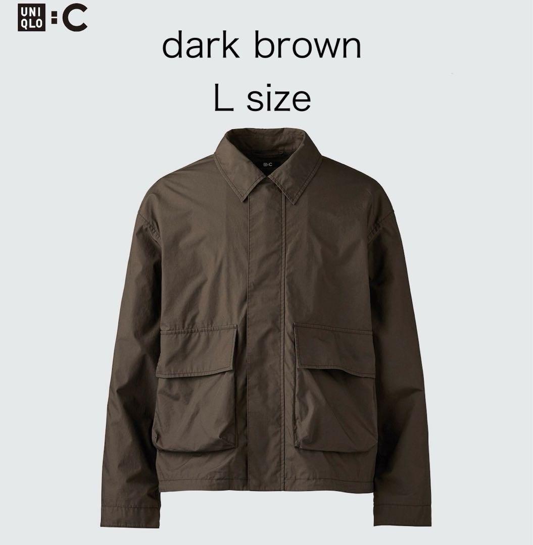 UNIQLO C コットンショートブルゾン 38 ダークブラウン Lサイズ UNIQLO C コットンショートブルゾン XL ユニクロC ダークブラウン
