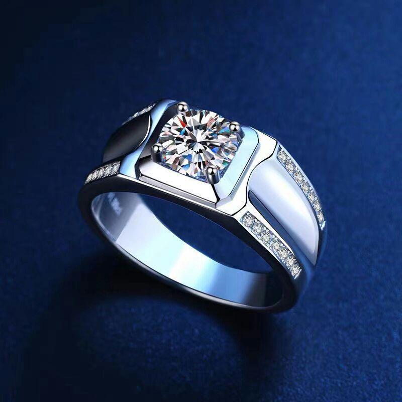 ダイア指輪 モアサナイト 1.0ct リング プラチナ PT950鑑定書付き4