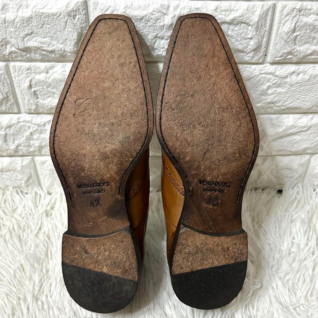 ⭐️極美品⭐️Giancani ドレスシューズ　ウイングチップ　26cm メンズ