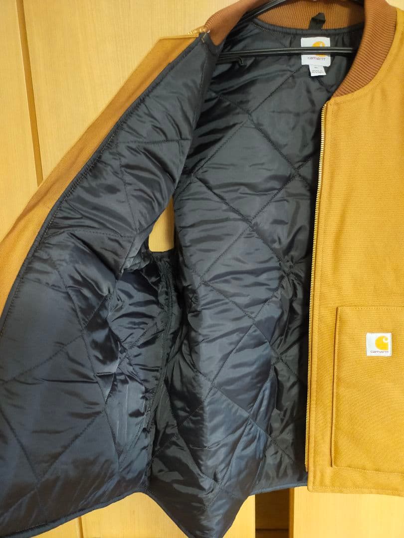 品質検査済 Carhartt/カーハート ダック地 中綿 ワークベスト 茶色 ベスト