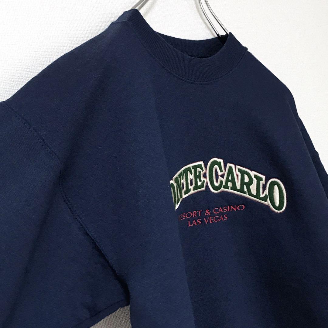INDIANA インディアナ大学 スウェット アーチロゴ 刺繍 XL US古着 スウェット 企業 アーチロゴ 刺繍デザイン ネイビー 裏起毛