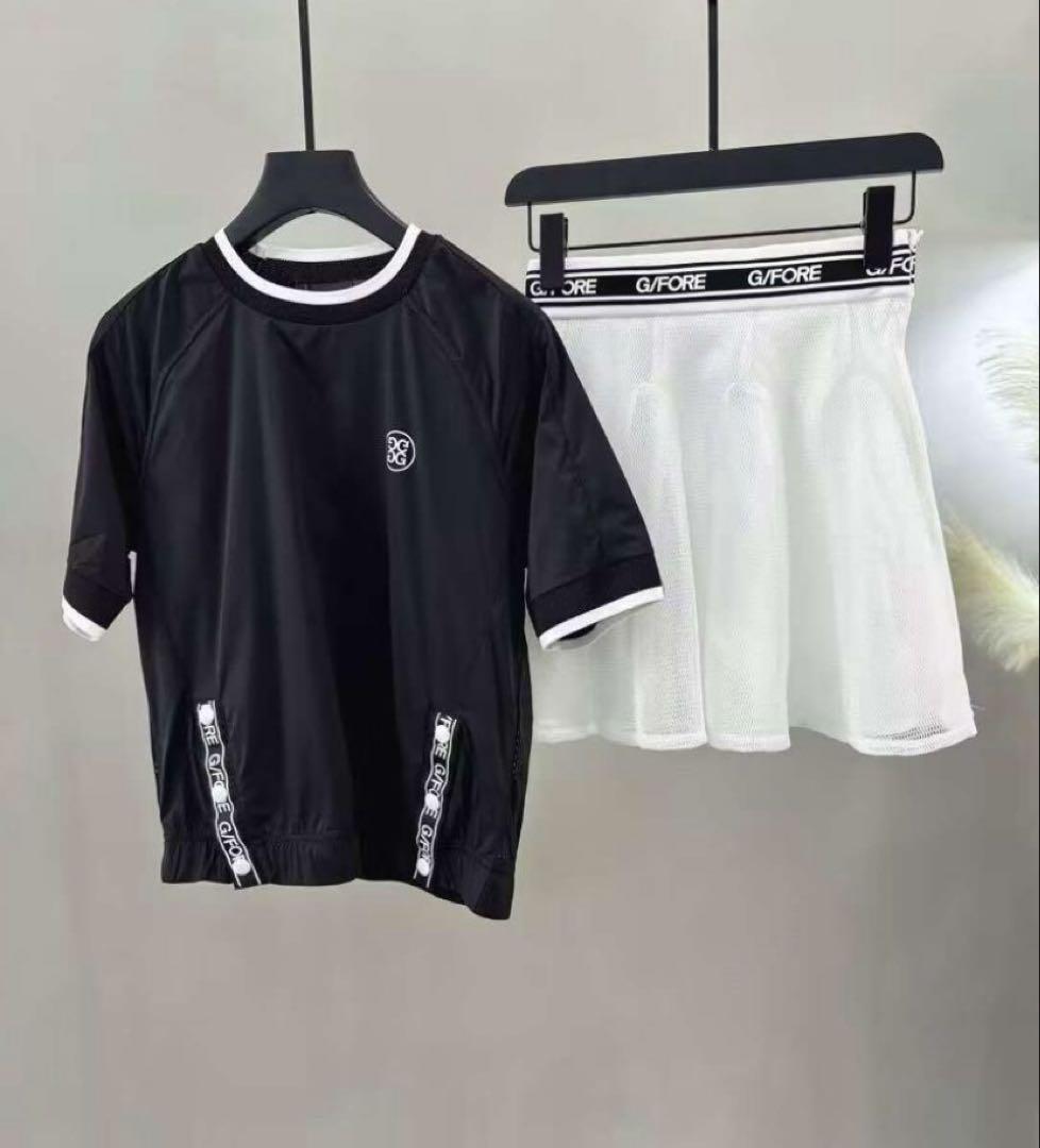 新品 ジーフォア G/FORE ゴルフ レディース シャツ·スカート 2点