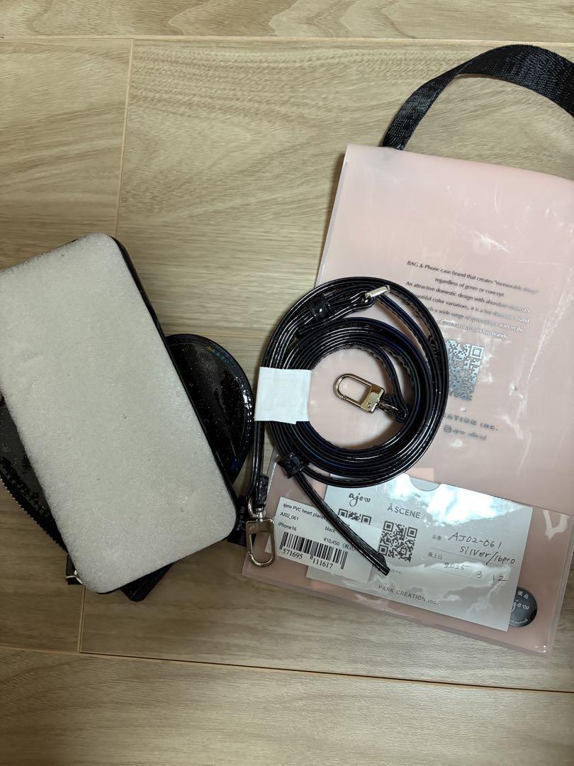 ★美品★ajew iPhone16 / black 【PVC heart】