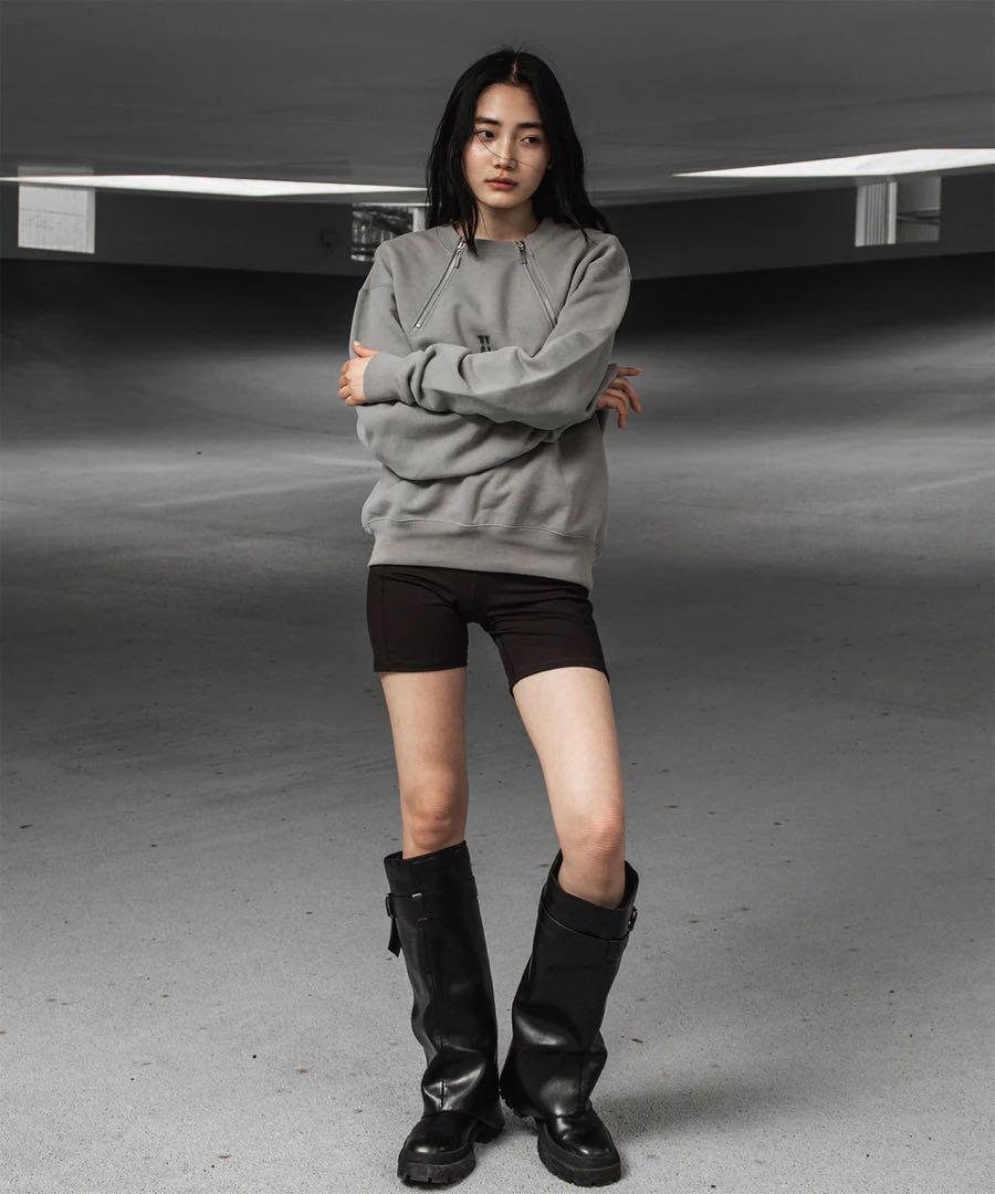 jentlouis Dual-Zip Neck Sweat Mサイズ