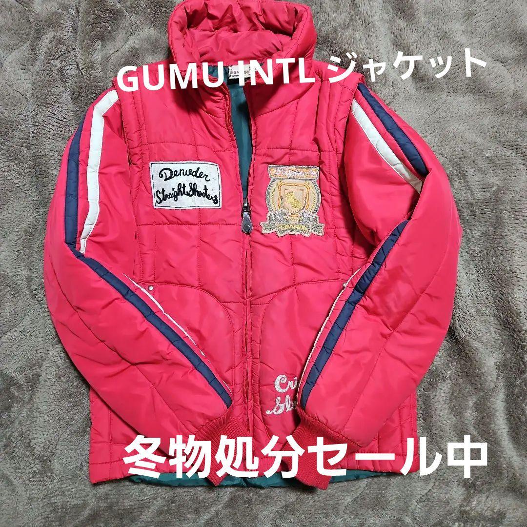 GUMU INTL 赤 キルティングジャケット
