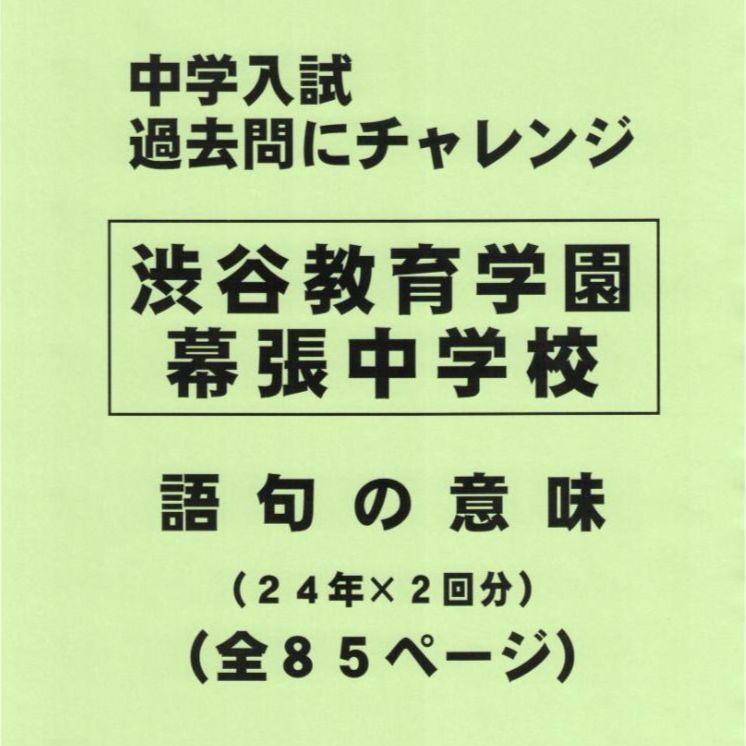 特典付き】渋谷教育学園幕張中学校（千葉）の24年分の過去問
