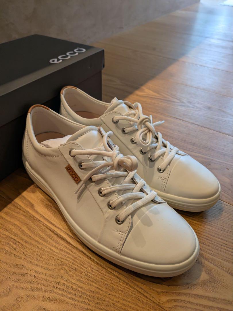 セブンイレブン 冬ギフト カタログ ecco ホワイトレザー スニーカー シューズ(男性用)