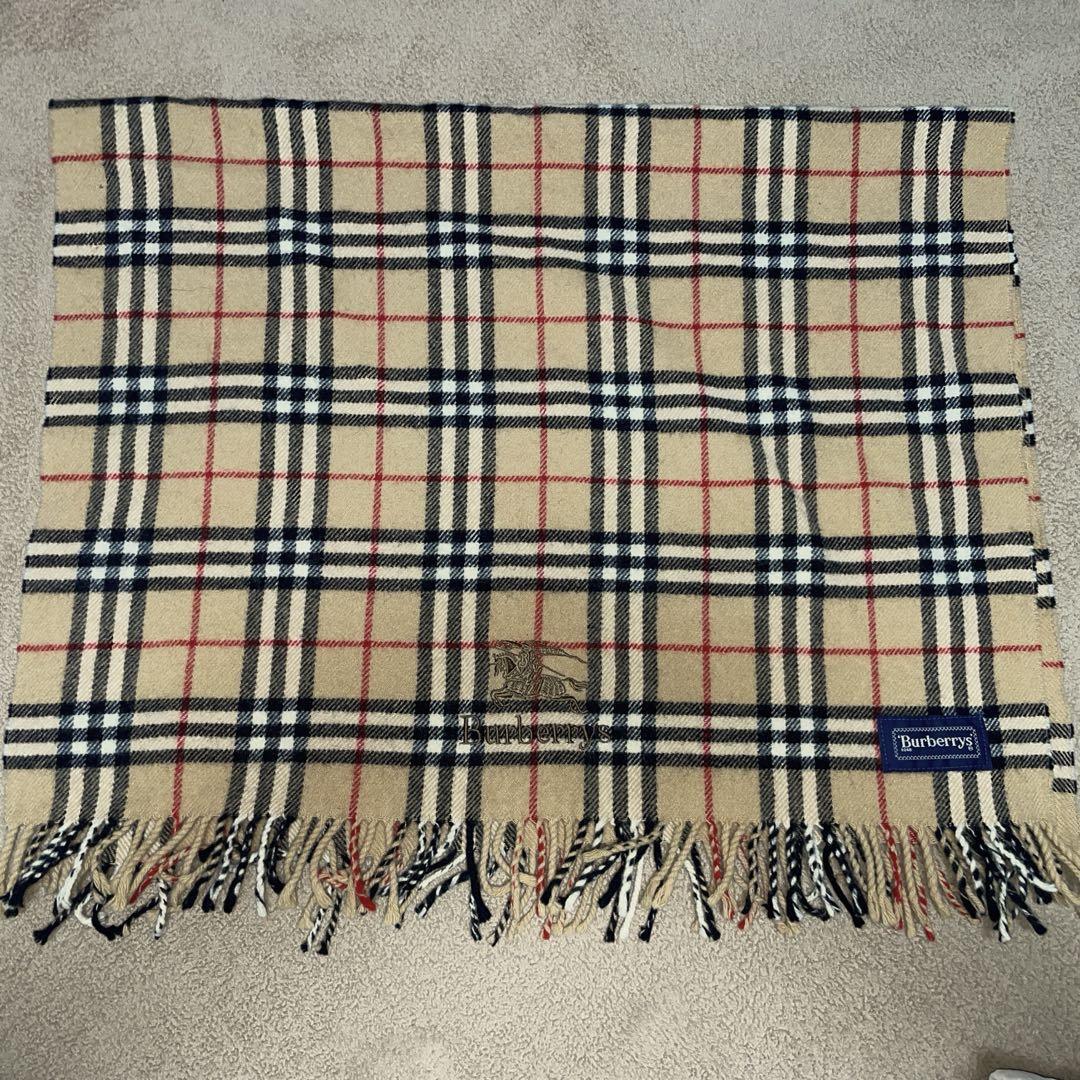 【激安大特価！】 最新ファッション - BURBERRYSノバチェック フリンジ マフラー 小物