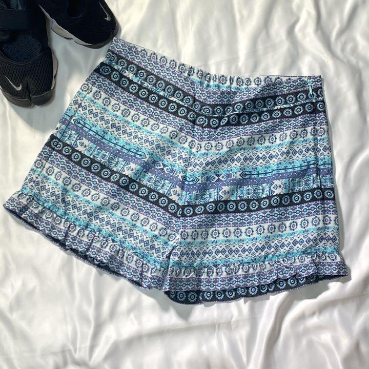 ショートパンツ ハーフパンツ ルームウェア 総柄 L レディース
