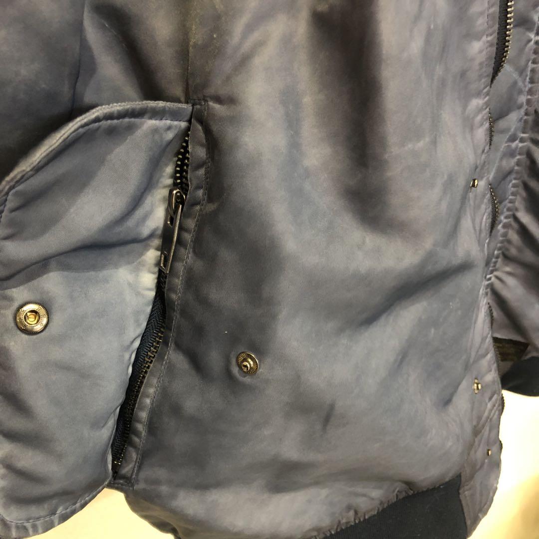 【美品】ZARA ザラ　ボンバージャケット 汚し加工　MA-1 メンズ XL