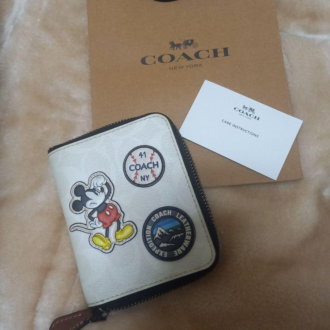 コーチ ディズニーミニウォレットミッキーシグネチャー
