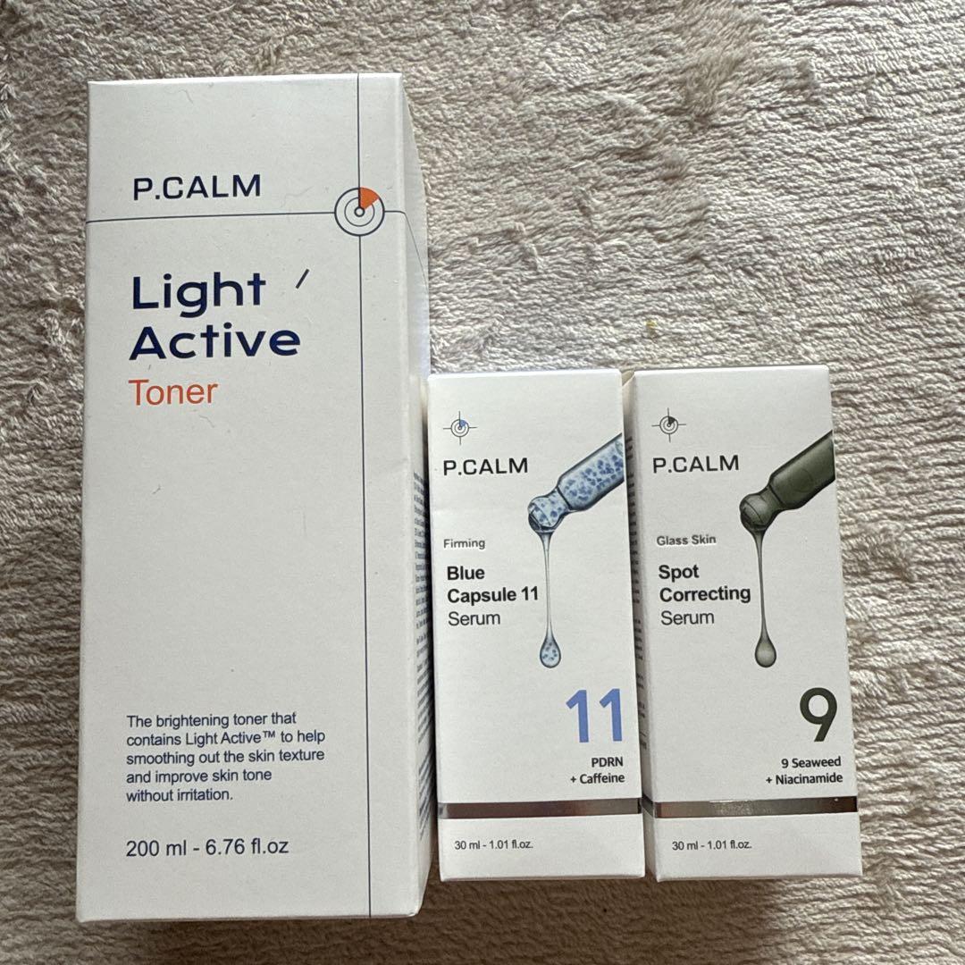 P.CALM Light Active Toner & Serums Set
