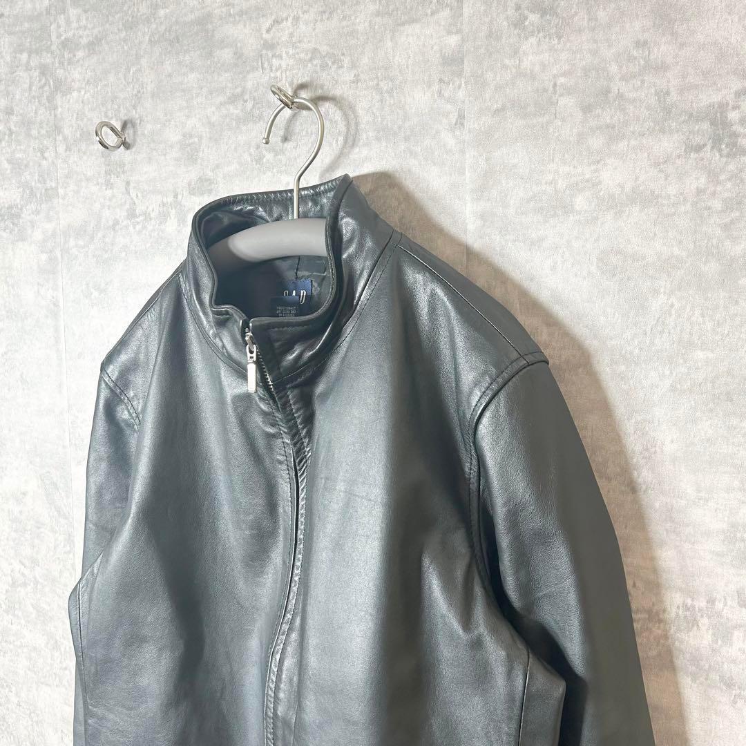 【希少】オールドギャップ 90s レザージャケット シングル 牛革 フルジップ 画像3