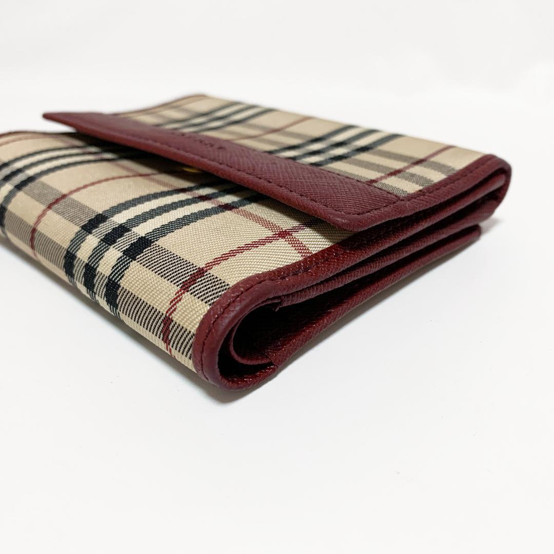 美品】BURBERRY バーバリー Wホック 折り財布 ノバチェック
