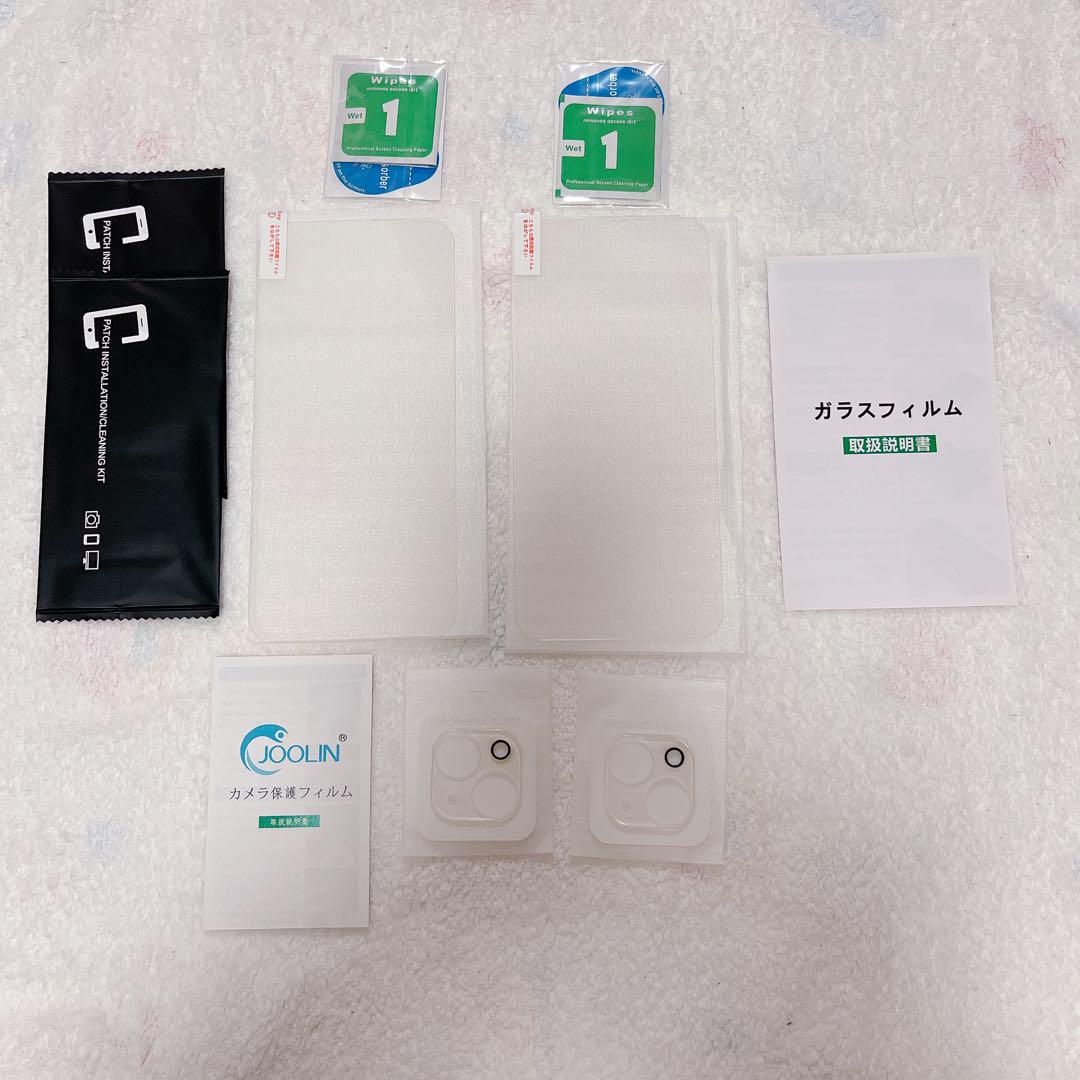 ●Eguoer 対応 iPhone15 6.1インチ フィルム 【2+2枚