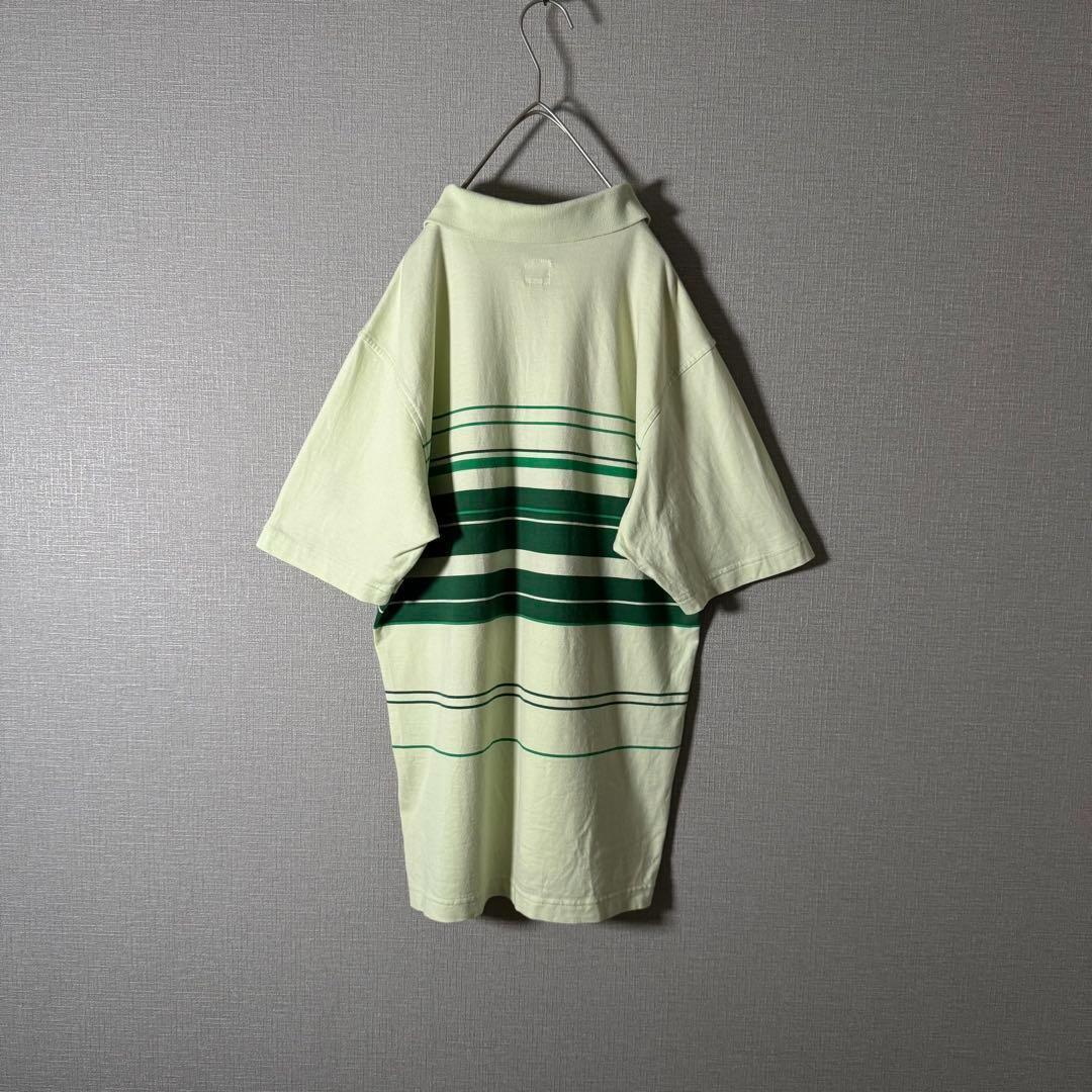 レア★アディダス 万国旗タグ ポロシャツ ボーダー　ロゴ刺繍 90s M