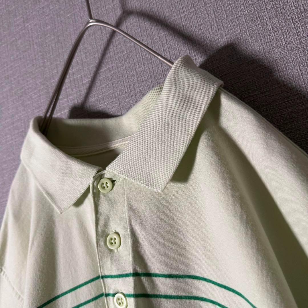 レア★アディダス 万国旗タグ ポロシャツ ボーダー　ロゴ刺繍 90s M