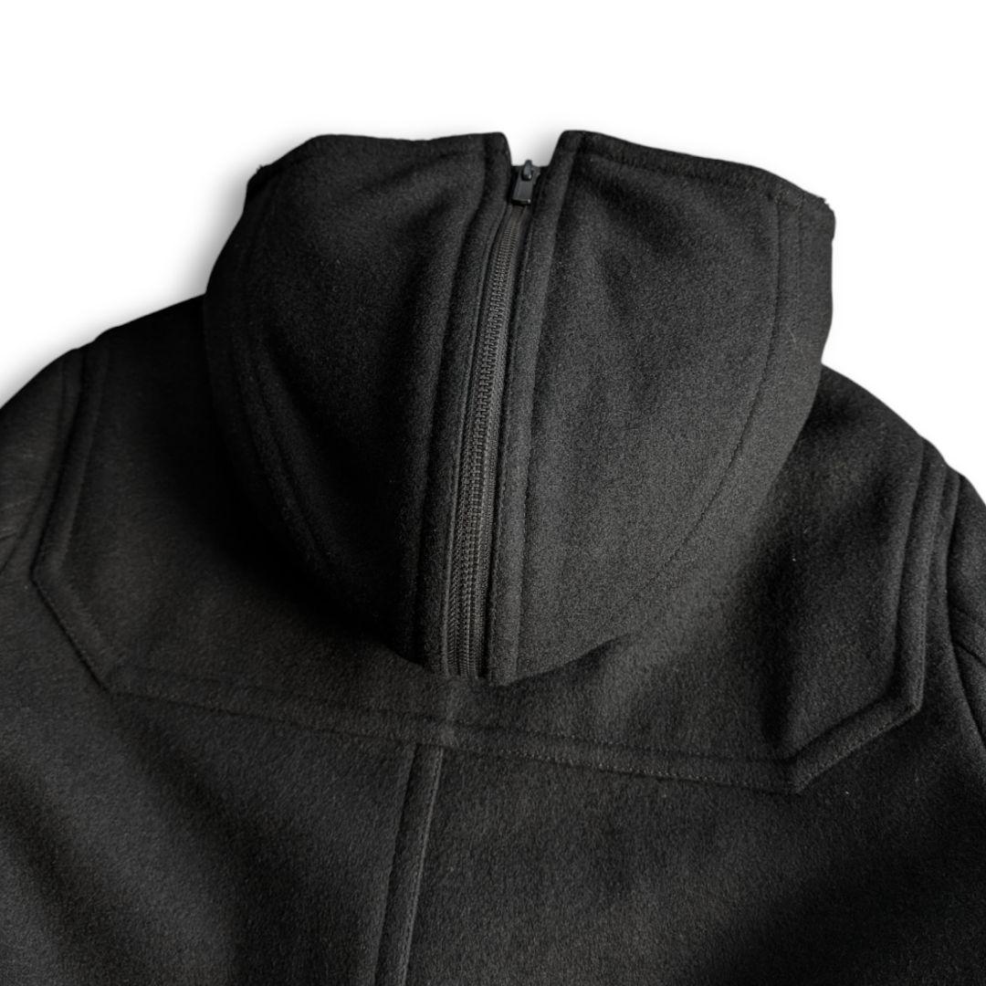 美品 ブラックバレット レザーベルト メルトン ダッフルコート L ブラック 黒