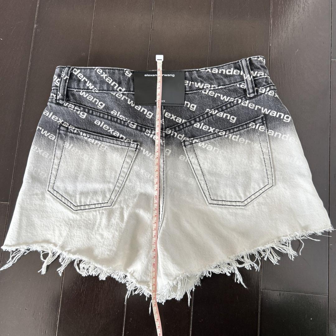 alexanderwang ロゴ デニム ショートパンツ 25