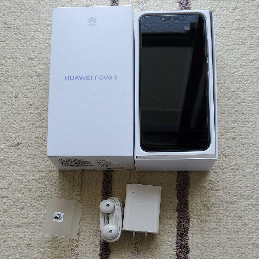 HUAWEI nova 3 ブラック 128 GB SIMフリー 中古