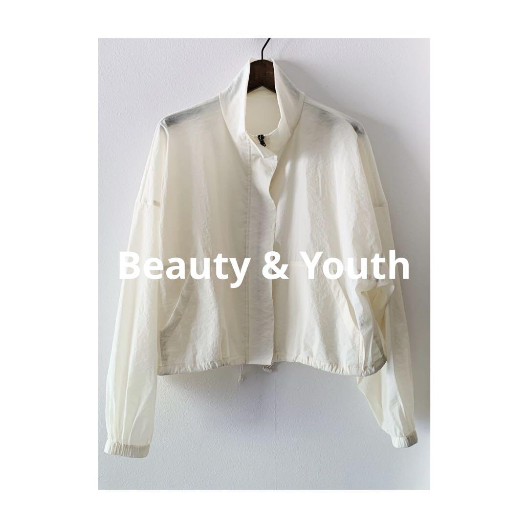 美品✳︎ビューティー&ユース ナイロンブレンド ドロースト ショート ジャケット BEAUTY&YOUTH UNITED ARROWS（ビューティーアンドユース