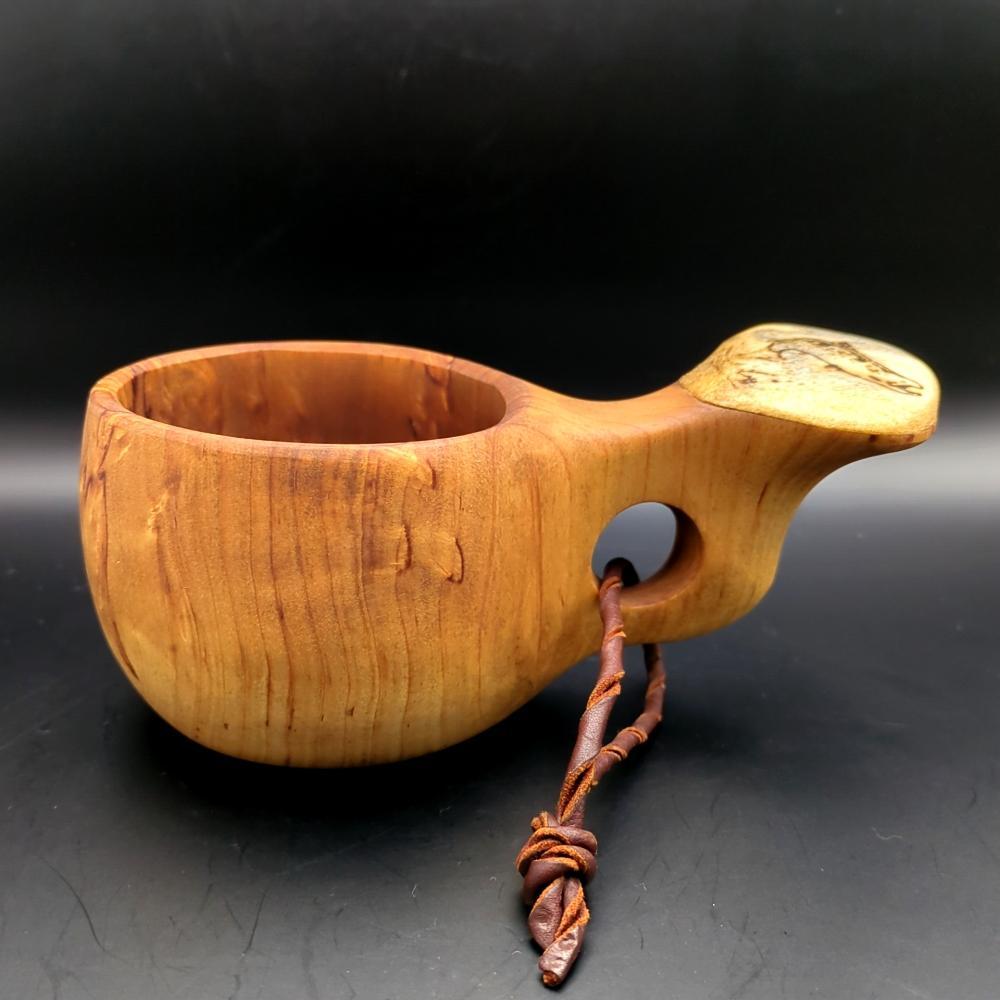 パッカタイデ Kuksa ククサ カップ フィッシュ絵柄 角飾り 北欧 画像3