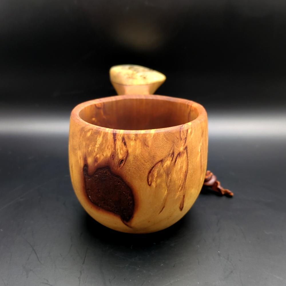 パッカタイデ Kuksa ククサ カップ フィッシュ絵柄 角飾り 北欧 画像4
