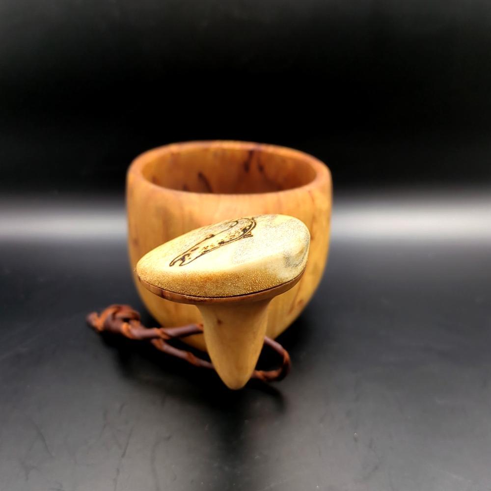 パッカタイデ Kuksa ククサ カップ フィッシュ絵柄 角飾り 北欧 画像6