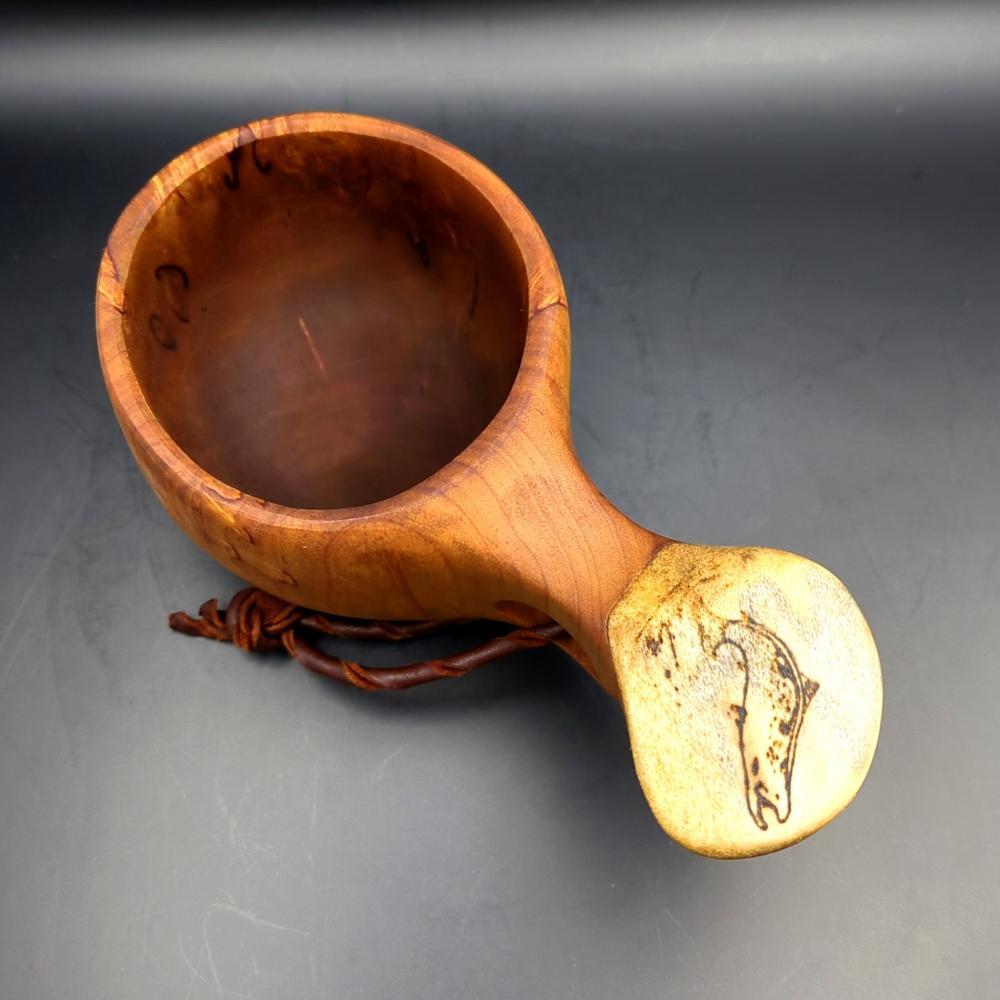 パッカタイデ Kuksa ククサ カップ フィッシュ絵柄 角飾り 北欧 画像7