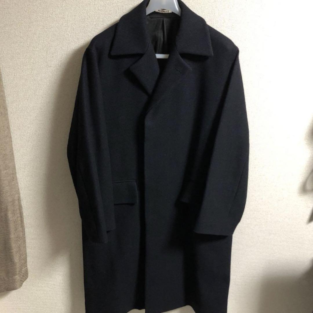 AURALEE ウールシルク　ステンカラーコート
