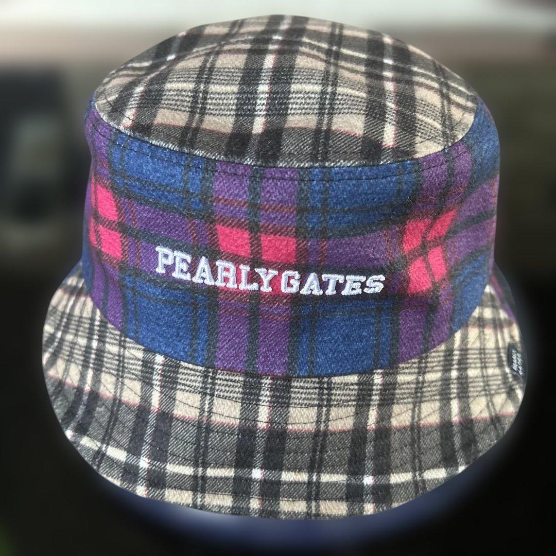 PEARLY GATES チェック柄バケットハット 89