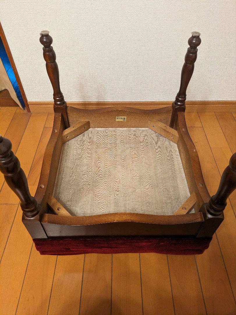 アンティーク クッションスツール