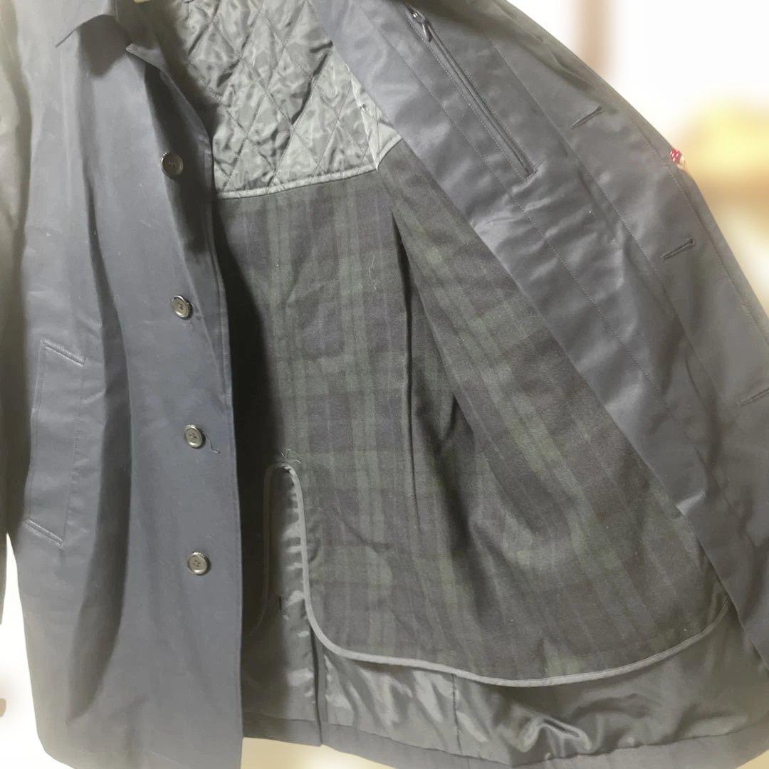 J.PRESS ネイビー ステンカラーコート Lサイズ