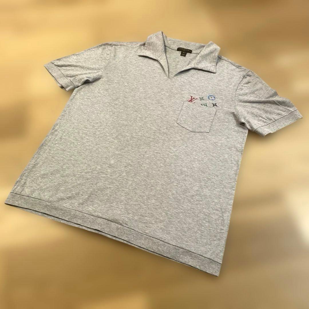 LOUIS VUITTON グレー ポロシャツ XL LOUIS VUITTON グレー ポロシャツ XL