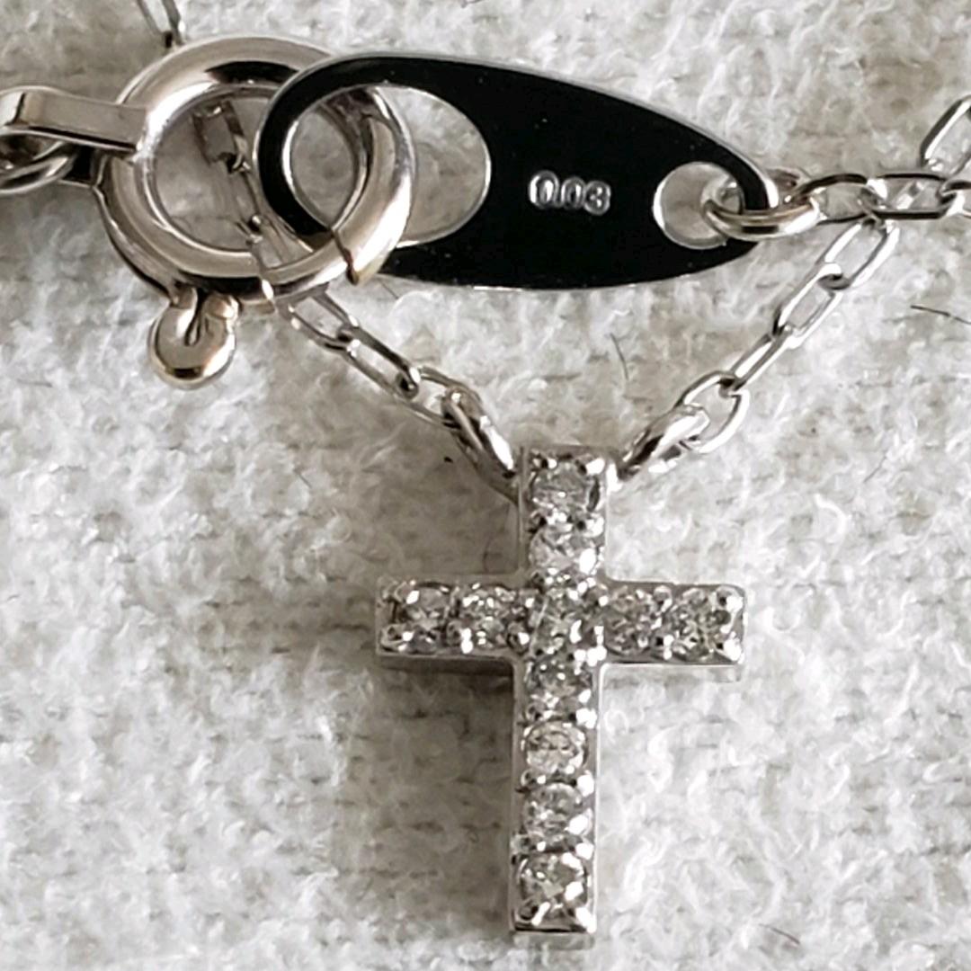 クロスネックレス♡美品【エテ】K10 ダイヤ クロス 十字架 ゴールド