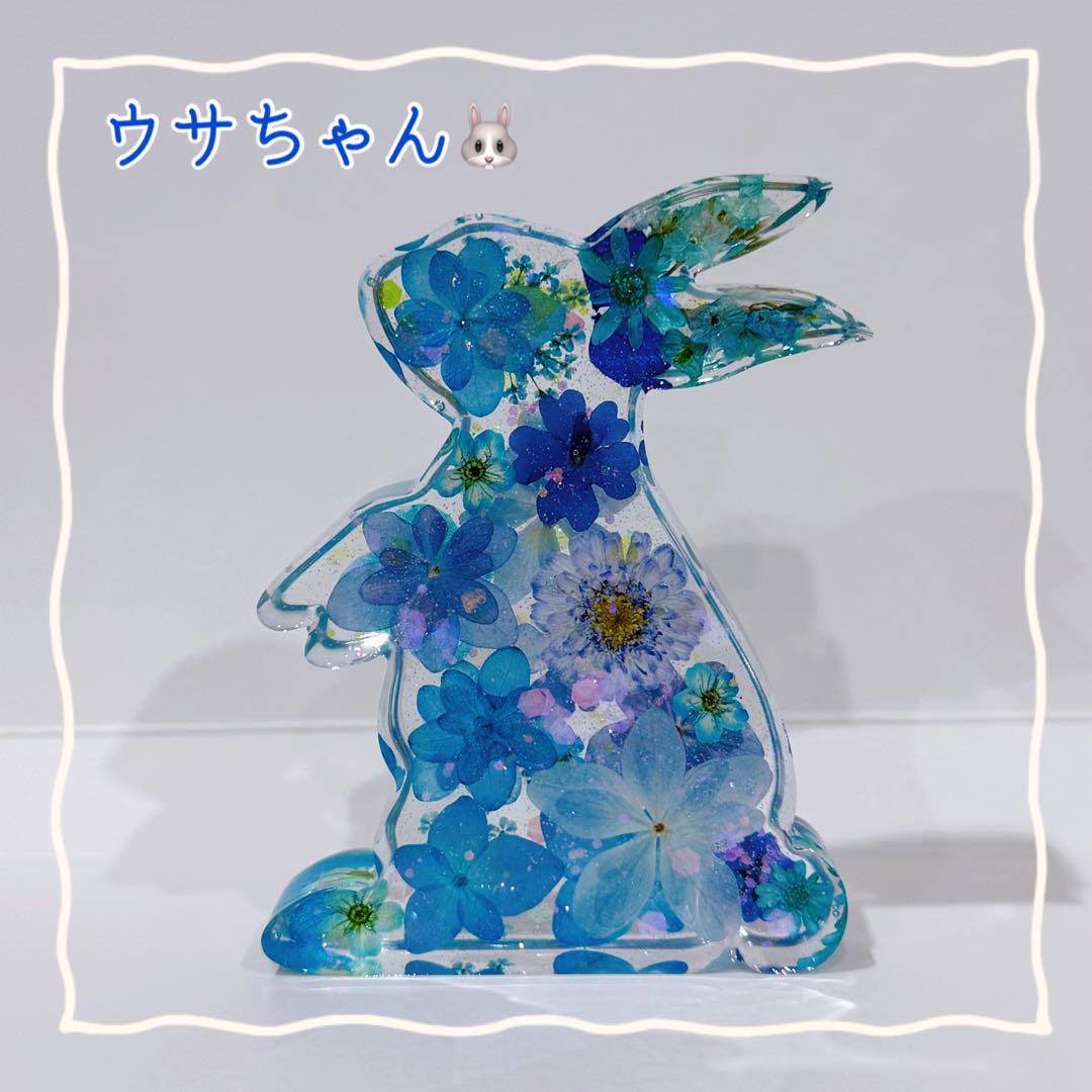 No.451 ねこの置物♡ハンドメイド 固まるハーバリウム