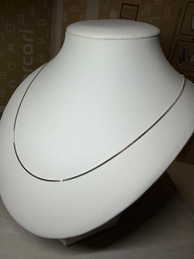 【純国産0.7☆】早い者勝ち ベネチアン スライドチェーン プラチナ 45cm 【純国産0.7☆】早い者勝ち ベネチアン スライドチェーン プラチナ 45cm