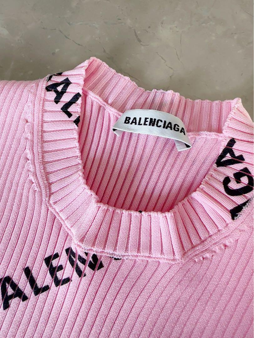 セール(SALE)開催中！ファッション通販 美品】BALENCIAGA オーバーロゴリブニットXS トップス