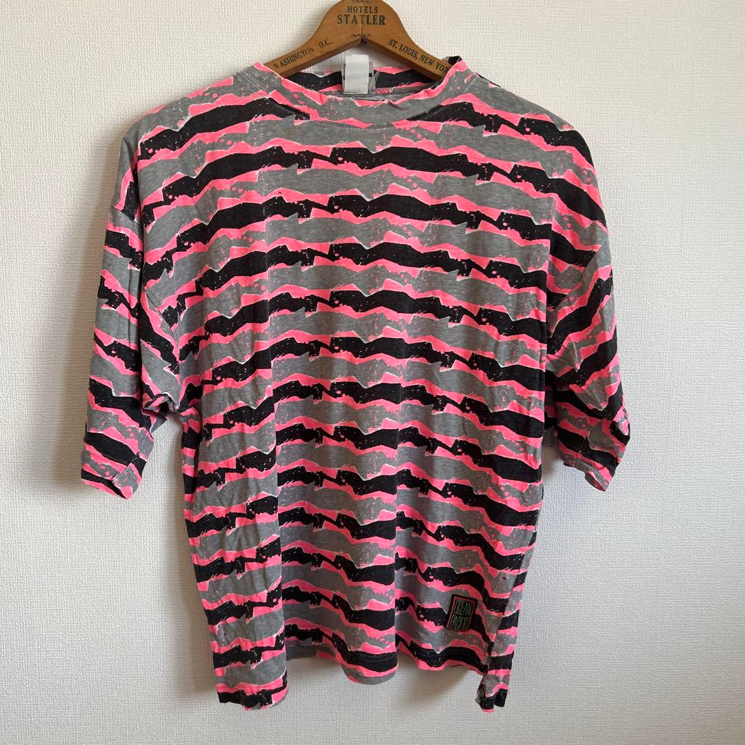 オーシャンパシフィック サーフ 総柄 Tシャツ モックネック 90s 13,706円