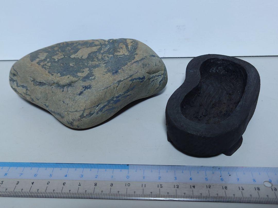 四万十川石　神火石　水石 鑑賞石