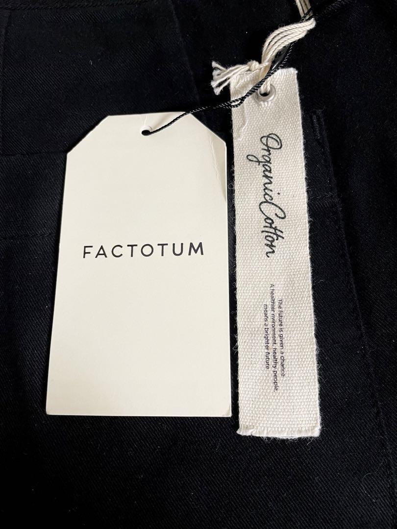 FACTOTUM オーガニックコットンチノパンツ 綿パン 黒トラウザー ブラック