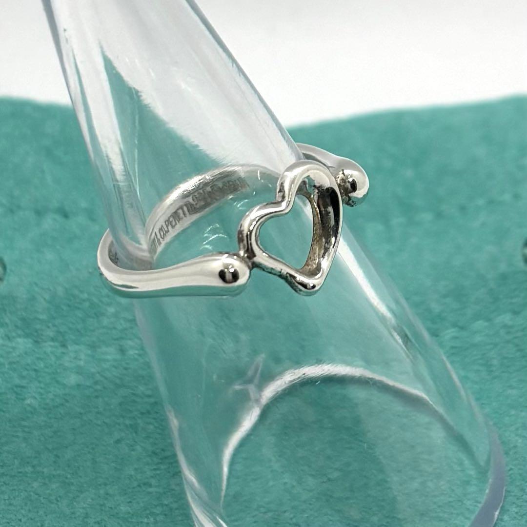 【美品】TIFFANY&CO.オープンハート　リング　12号