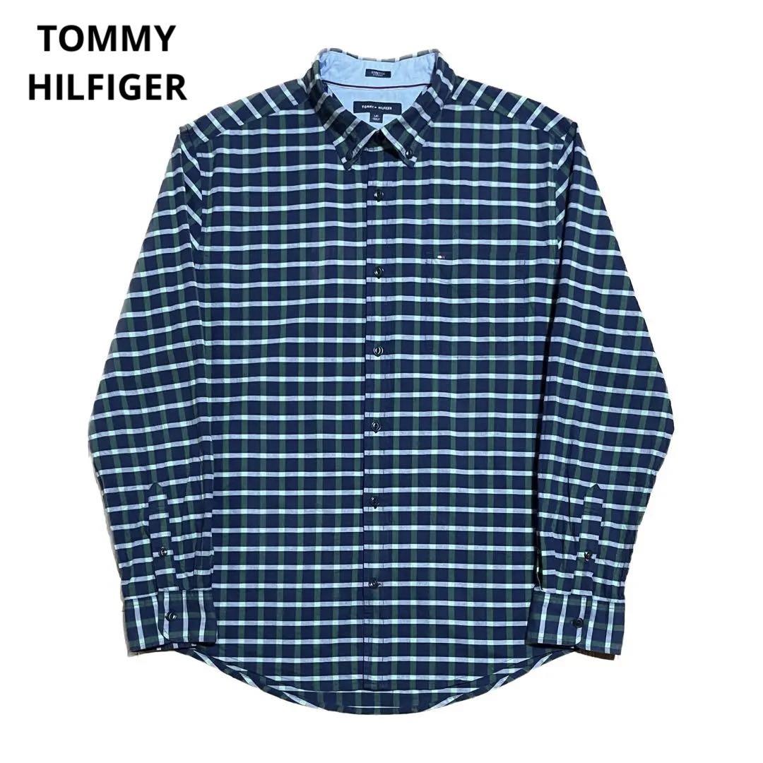 TOMMY HILFIGER over size check shirt